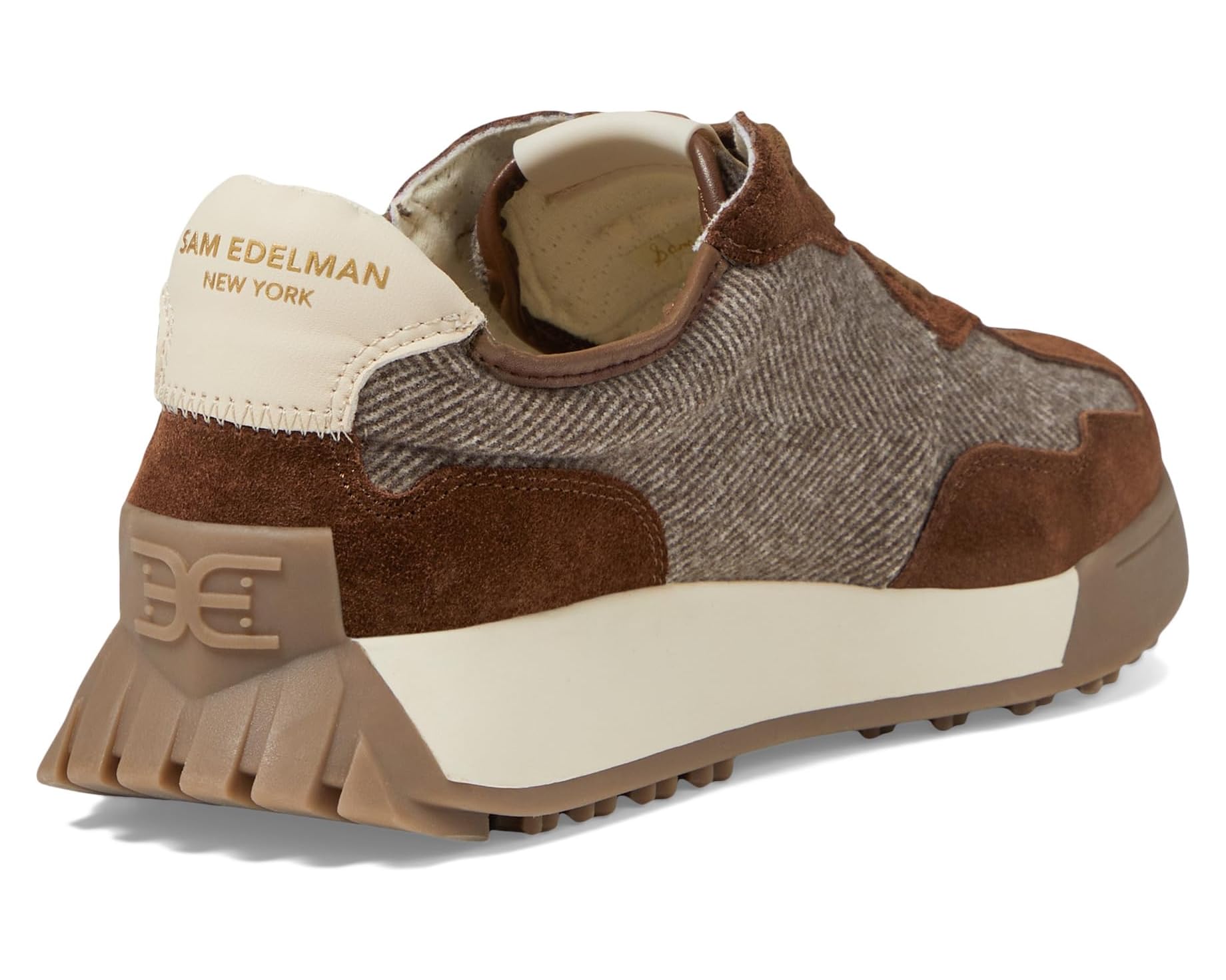 Sam Edelman Langley 3 Sneaker - Brown Houndstooth Multi