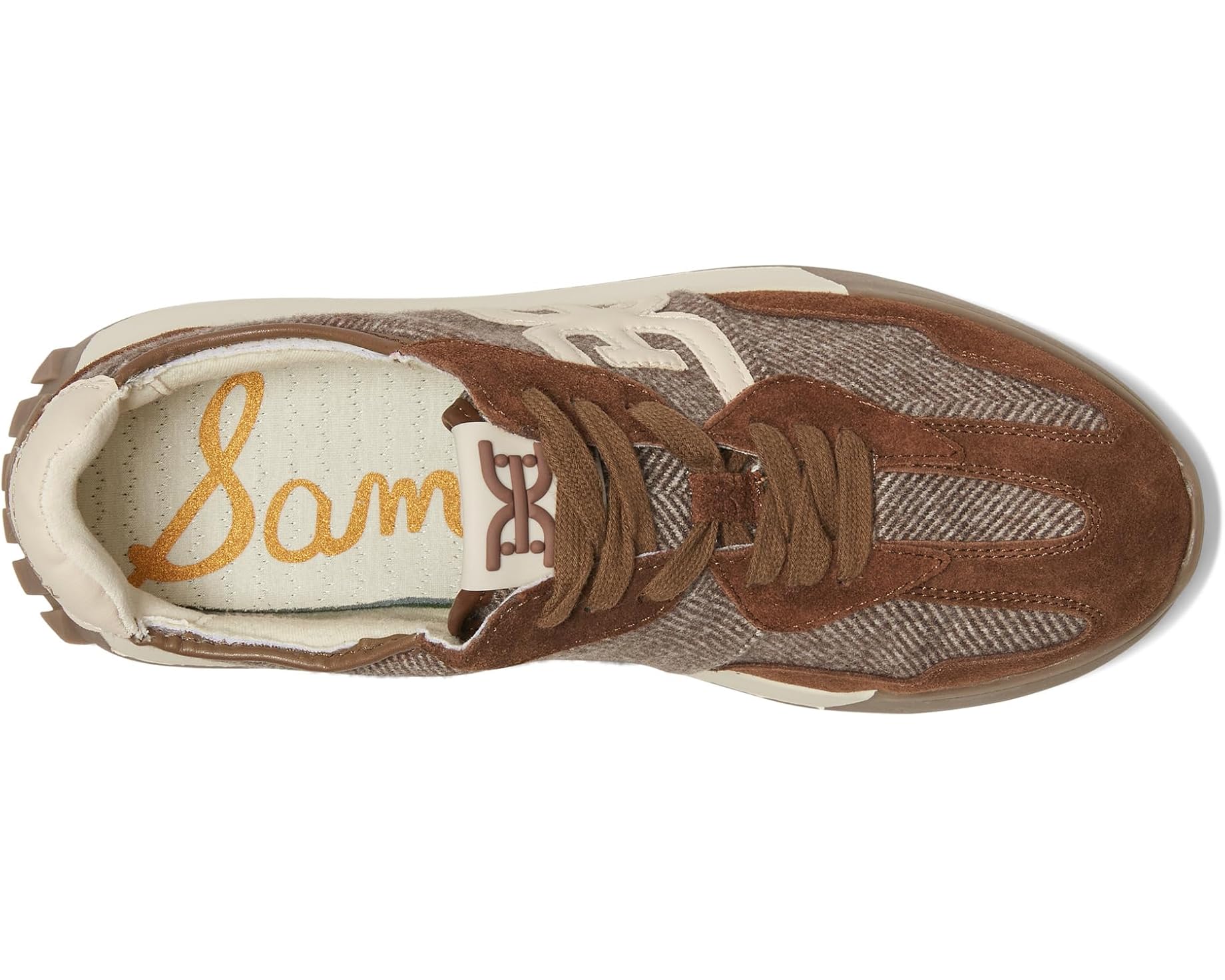 Sam Edelman Langley 3 Sneaker - Brown Houndstooth Multi