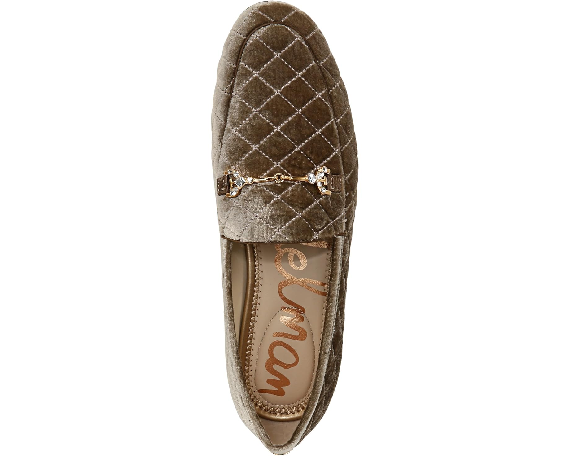 Sam Edelman Quilted Velvet Loafer - Dark Silver Sage