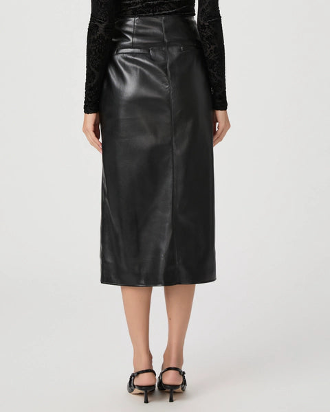 Paige Faux Leather Wrap Skirt