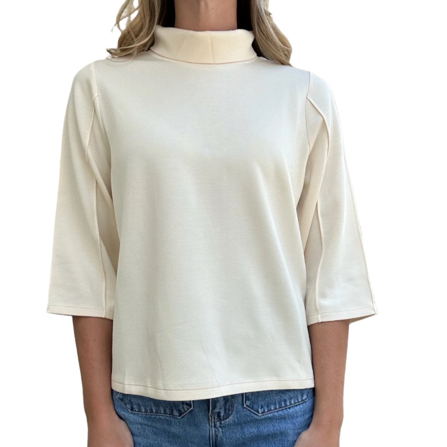 Funnel Neck Top - Cream