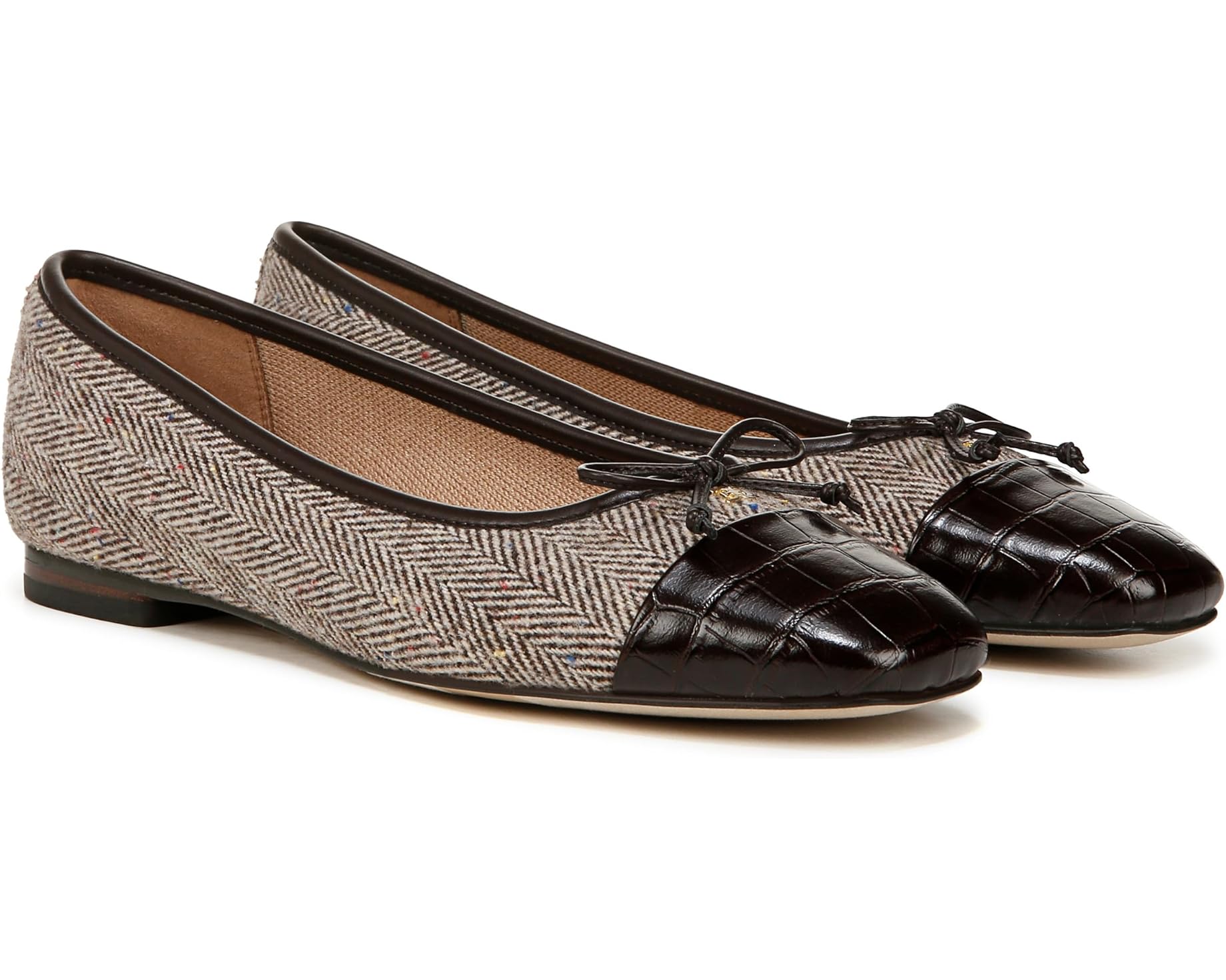 Sam Edelman Marley Houndstooth Croc - Brown Multi