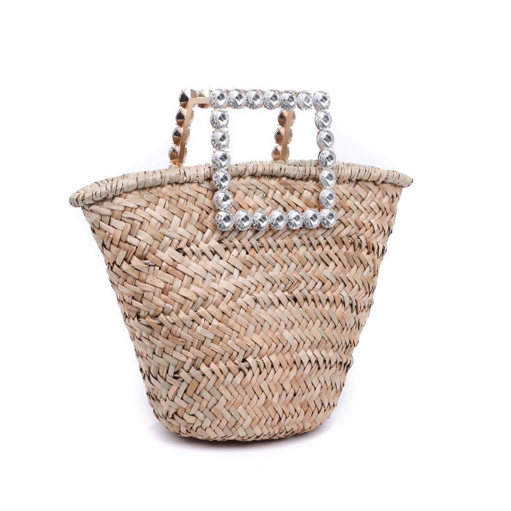 Small Rhinestone Handle Tote