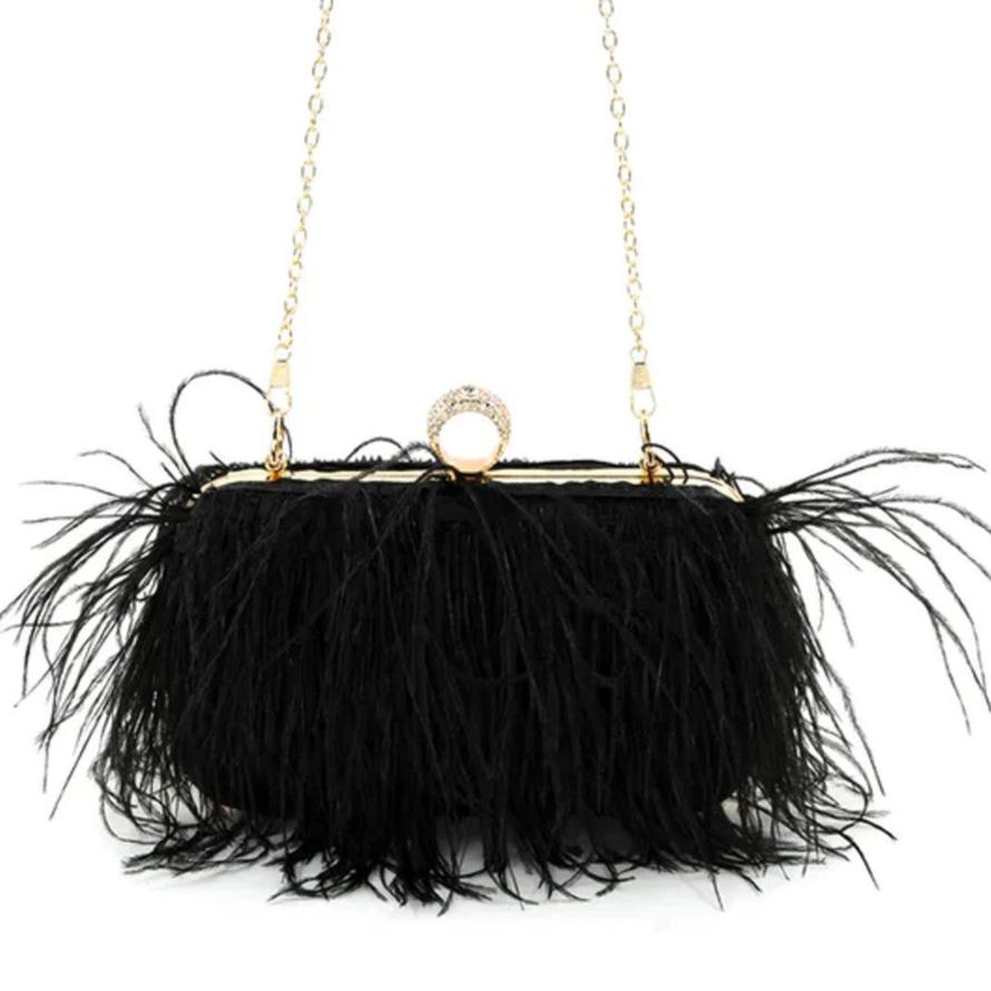 Feathers Evening Clutch