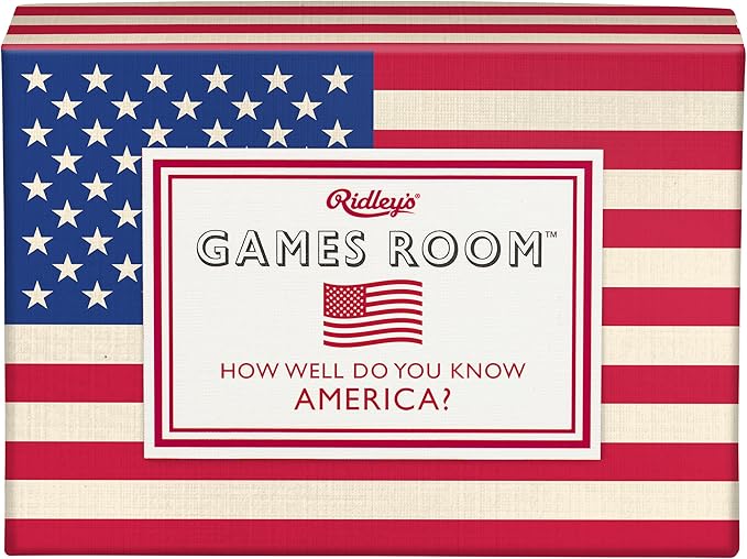 Ridley’s How Well Do You Know America Trivia Card Game – Quiz Game for Kids and Adults – 2+ Players – Includes 140 Unique Questions Cards