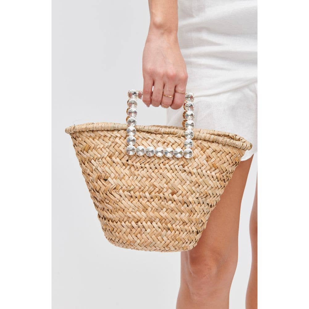 Small Rhinestone Handle Tote