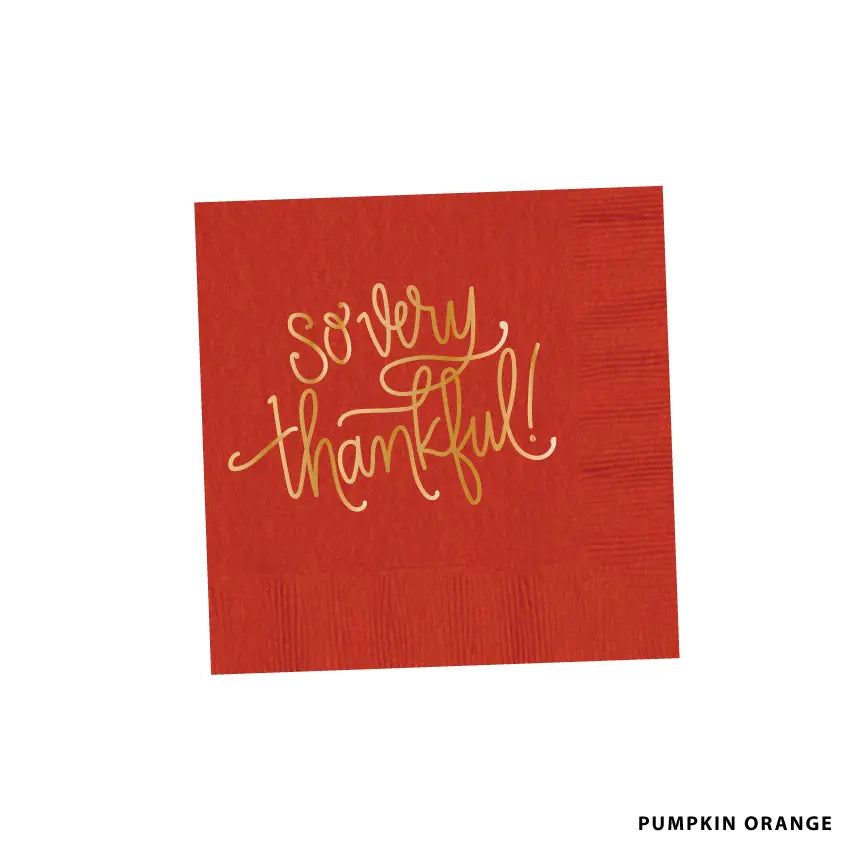 So Very Thankful! Cocktail Napkin - (two colors)