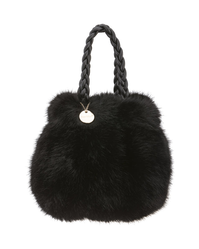 Double Handle Faux Fur Purse - (four colors)