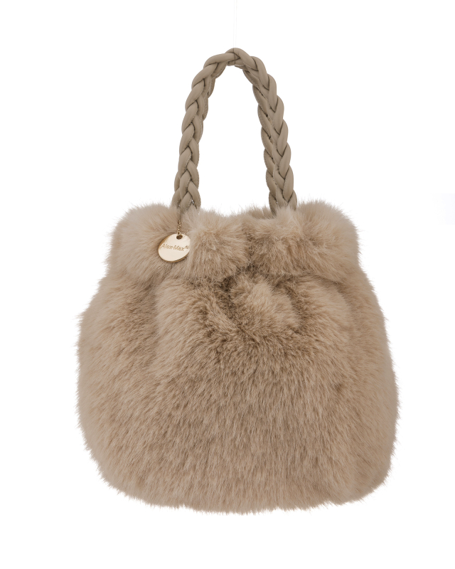 Double Handle Faux Fur Purse - (four colors)