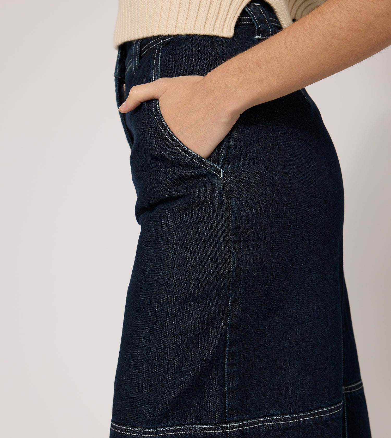 Cleobella Sue Midi Skirt - Dark Denim