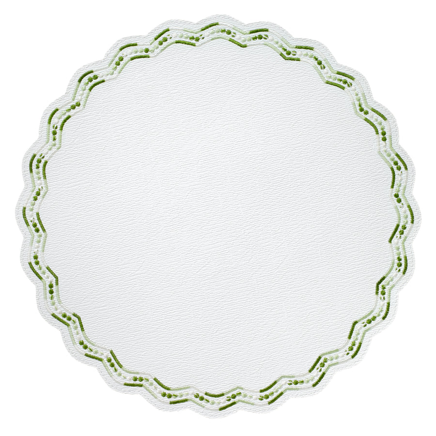 Belgravia 15" Round Mat - Blue or Green