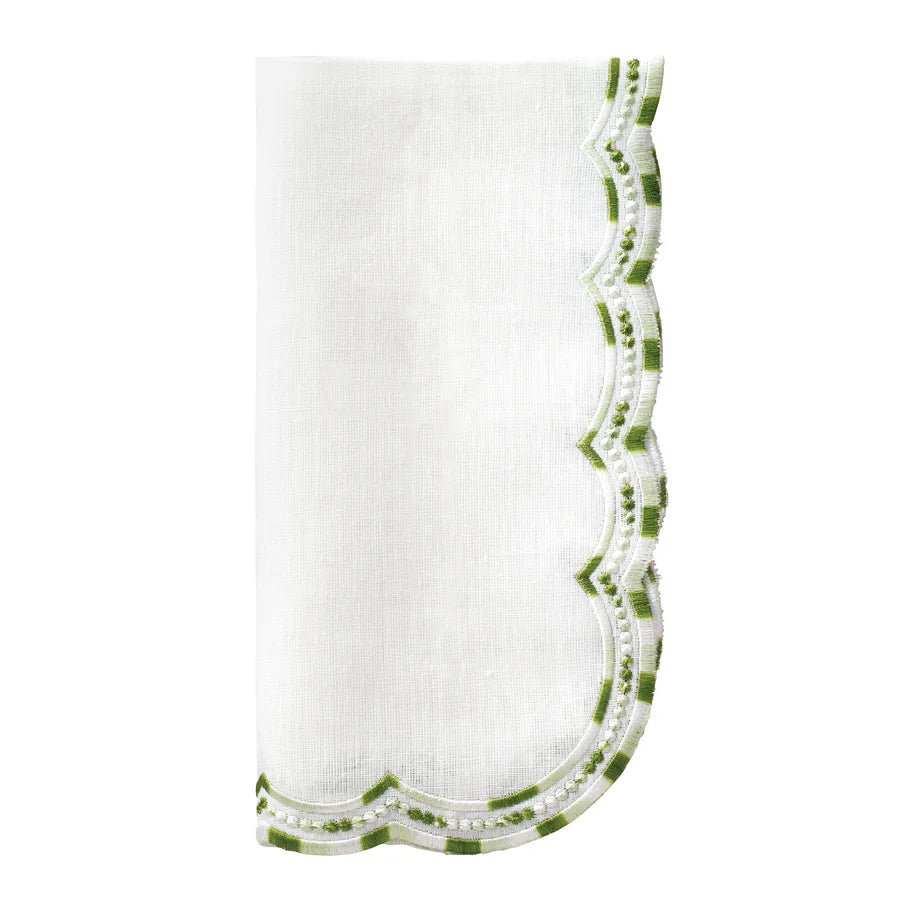 Belgravia 21" Linen Napkin Set - Blue or Green