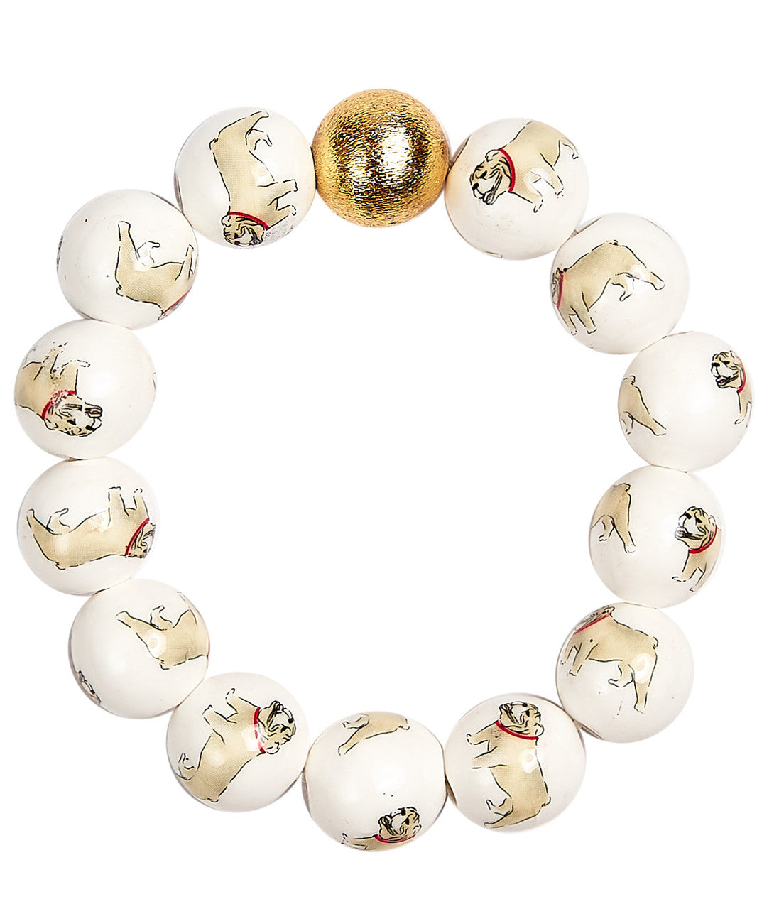 Bulldog Bracelet 14MM Beads