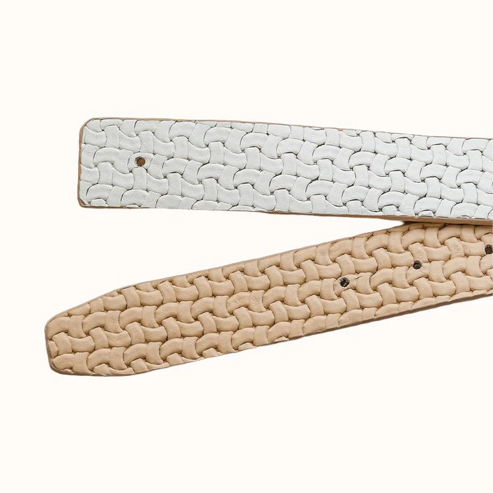 Cesoli Sugar Braided & Honey Braided Reversible Leather Belt