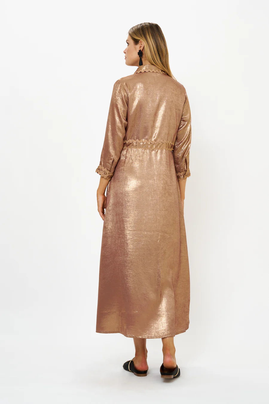 Oliphant Shirt Dress Maxi - Cairo Gold