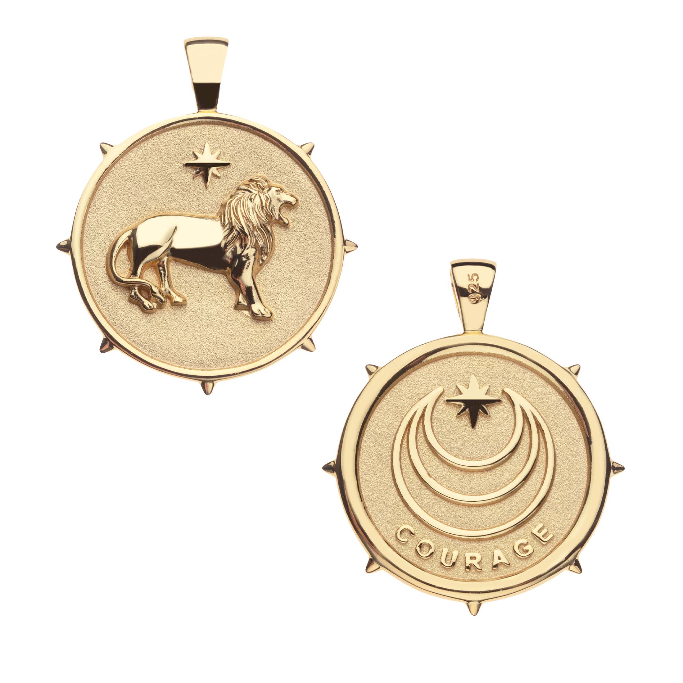 Jane Win - COURAGE - Original Pendant Coin