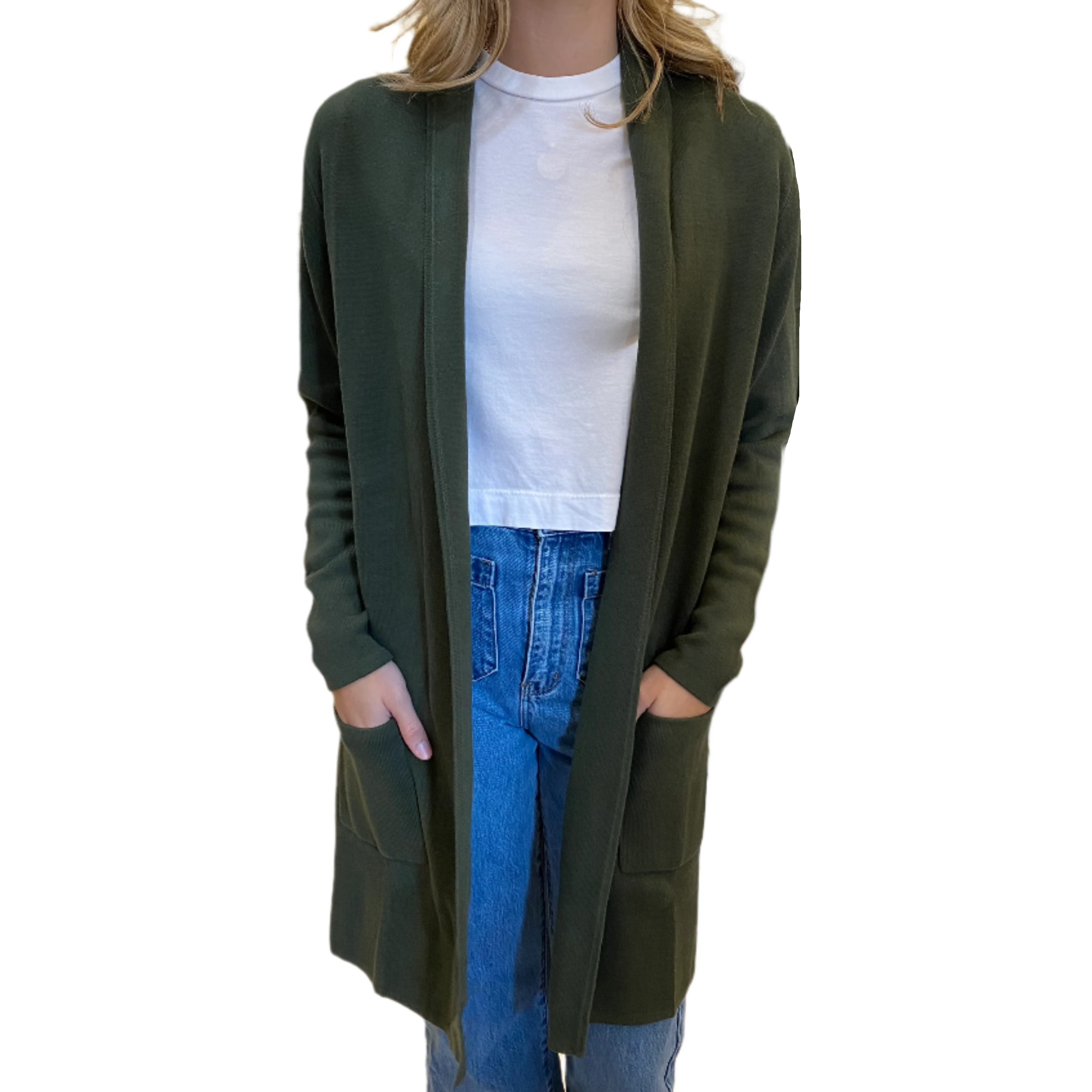 Le Marais Georgetown Sweater Coat - Moss