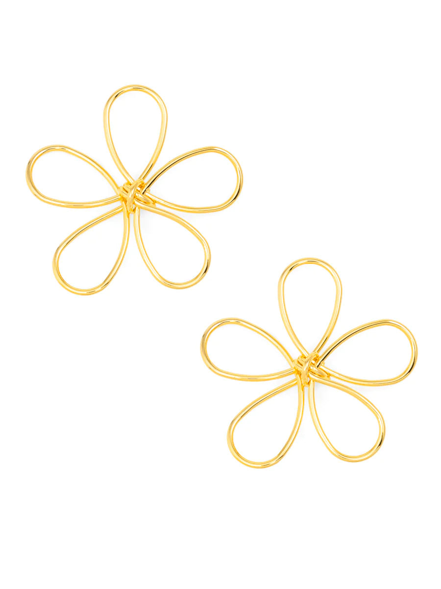 Metal Looping Flower Earring