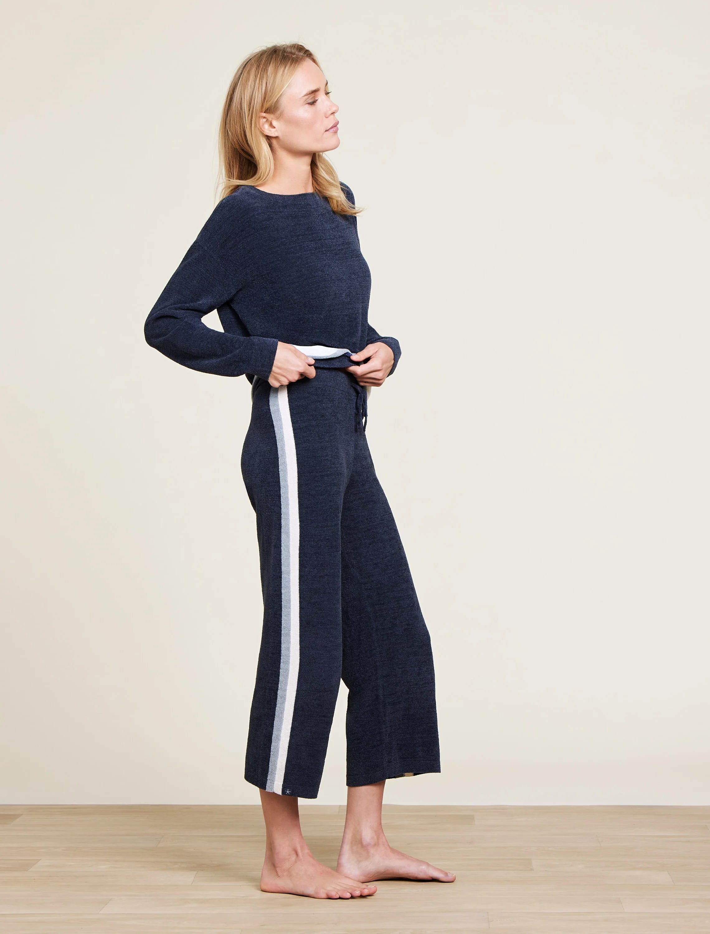 Barefoot Dreams Indigo Multi Stripe Pullover