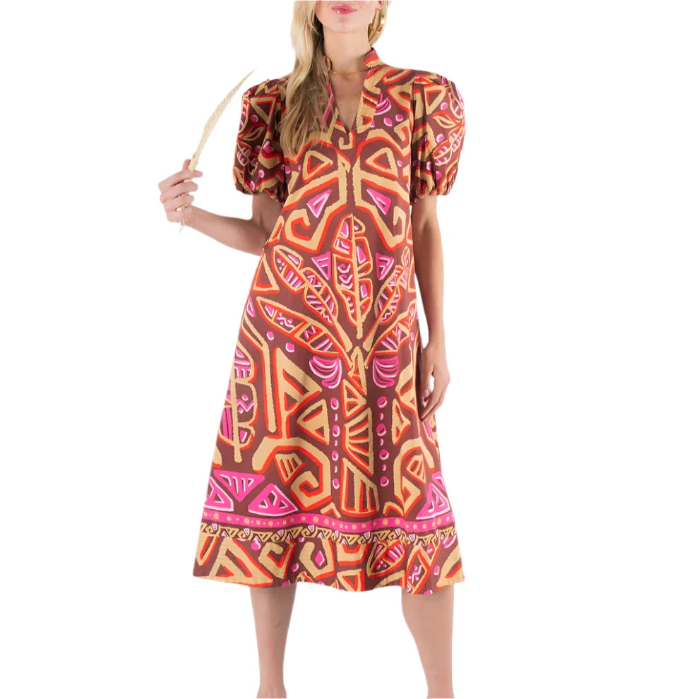 Emily McCarthy Hampton Dress - Tribal Palm