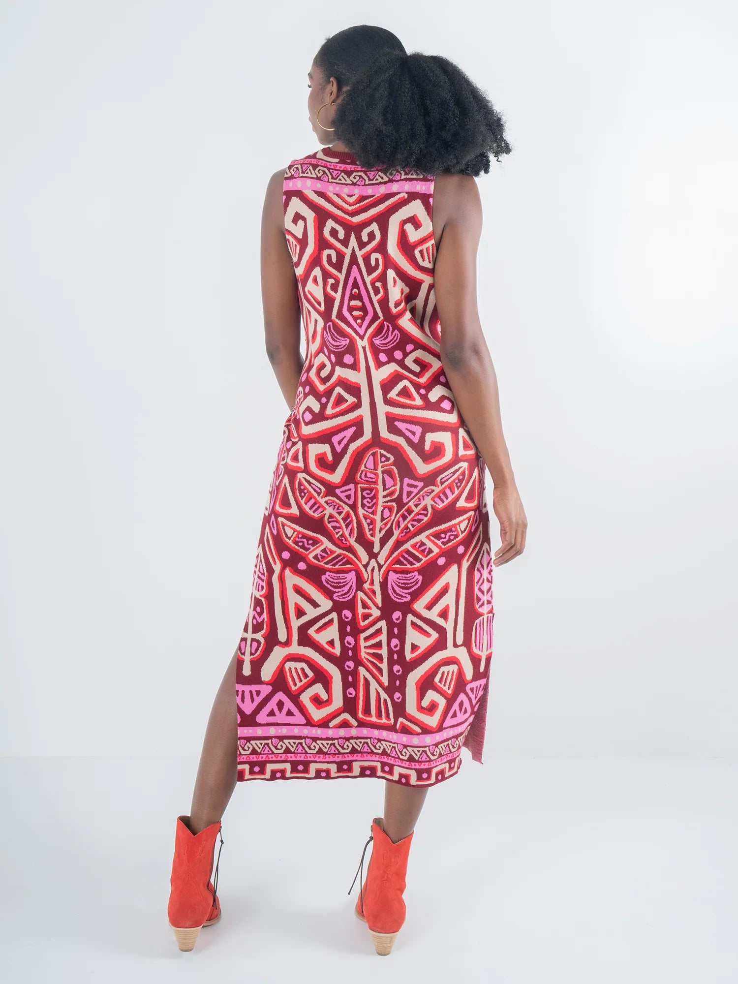 Emily McCarthy Simone Sweater Dress - Tribal Palm