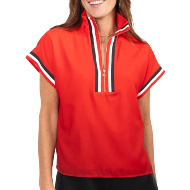 Emily McCarthy Poppy Pullover - Red Varsity