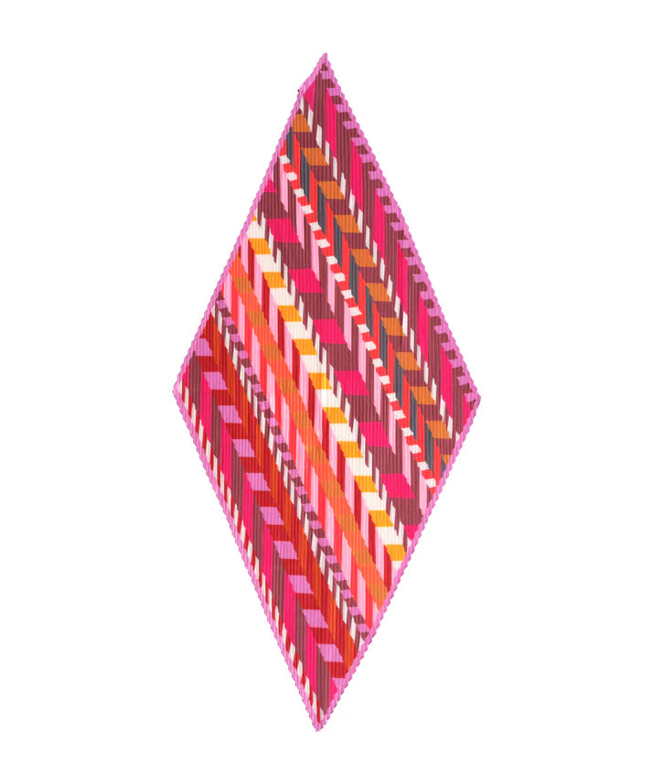 Chevron Stripe Diamond Scarf - Dahlia or Dazzling Blue