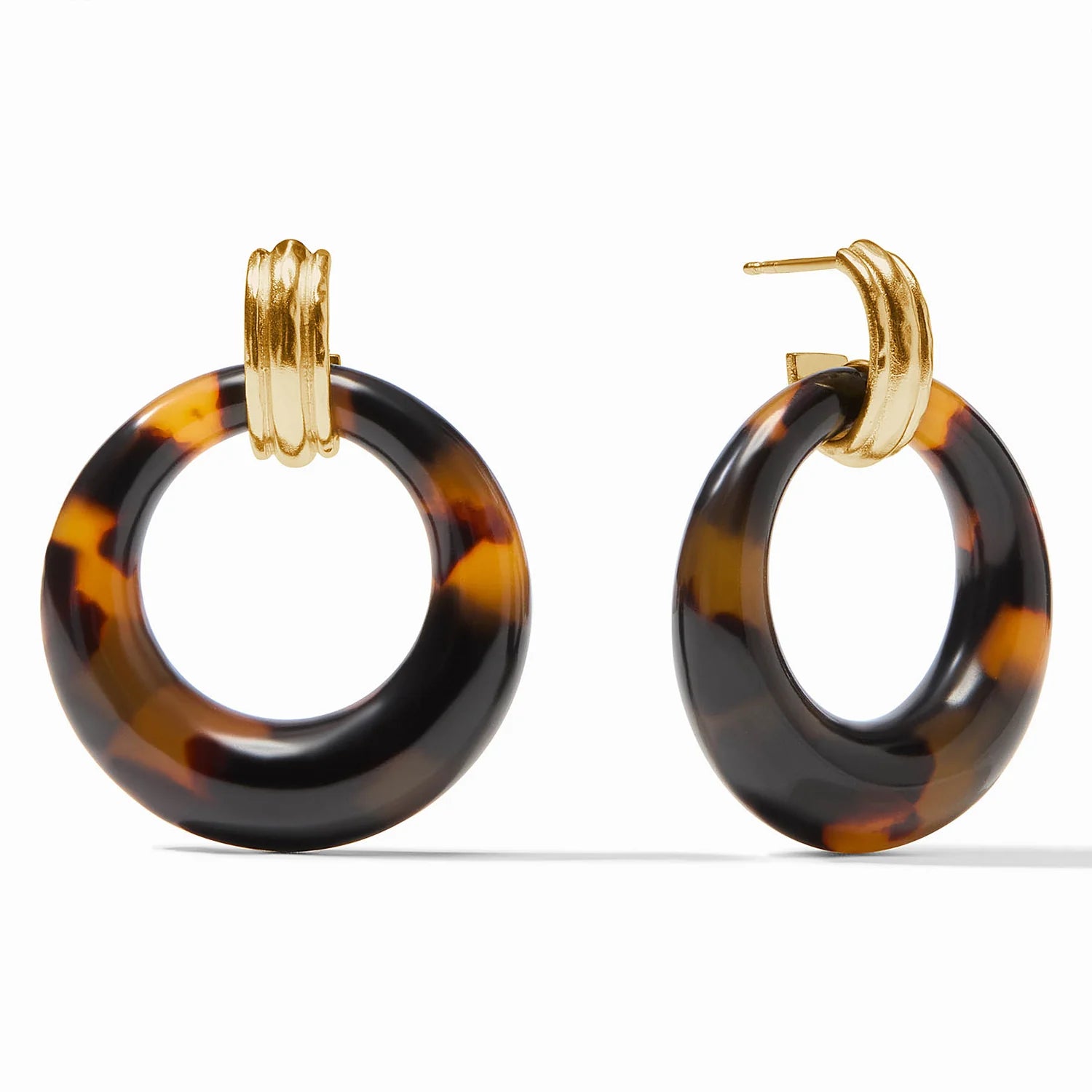 Madison Doorknocker Earring - Tortoiseshell