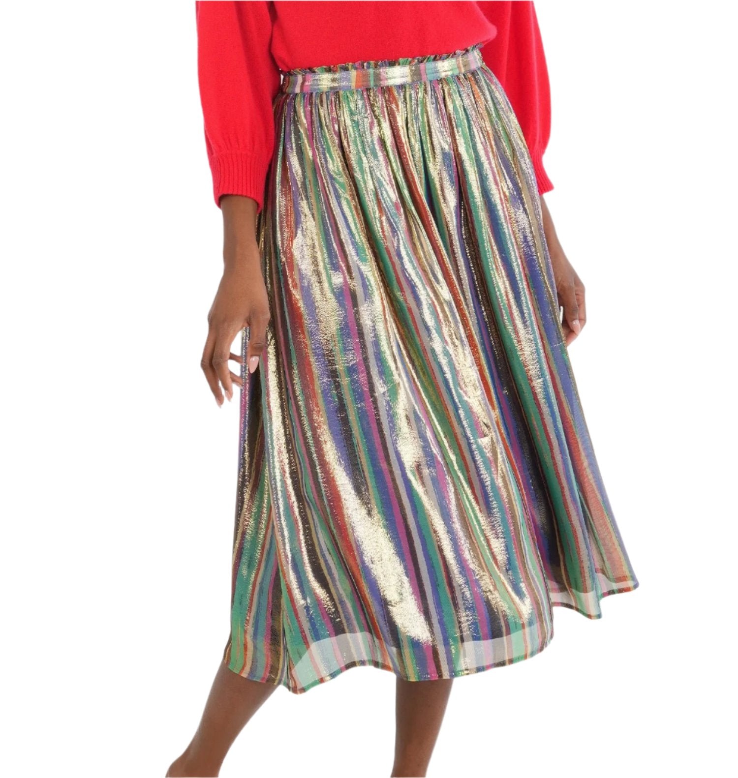 Emily McCarthy Pleated Midi Skirt - Tinsel