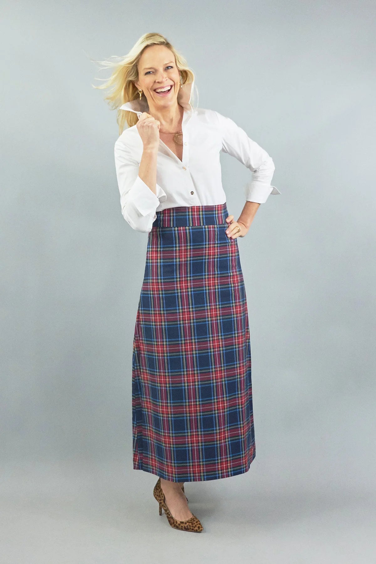 CK Bradley Sanibel Skirt - Navy Plaid