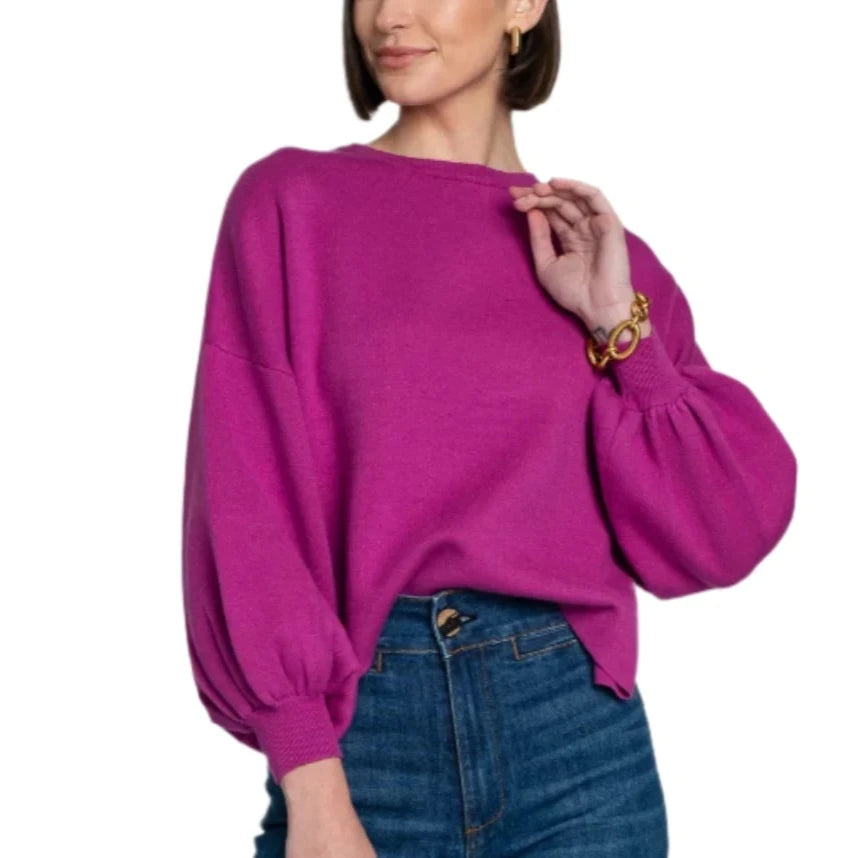 Elizabeth James The Label Camille Sweater - Fuschia