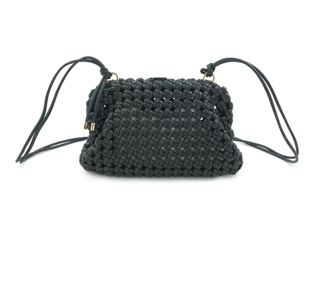 Vegan Woven Crossbody - (four colors)