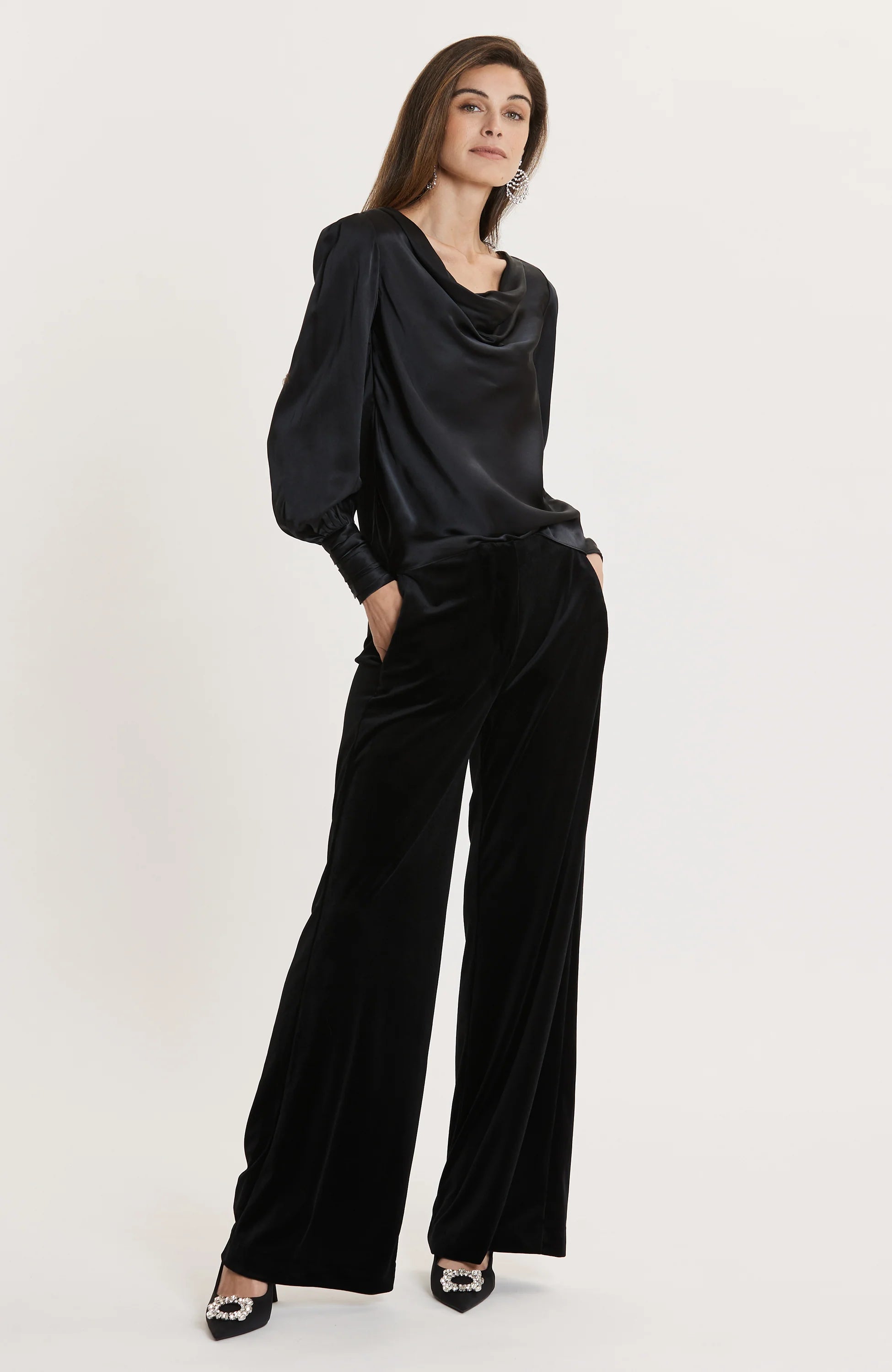 Tyler Boe Kathy Velvet Pant - Black