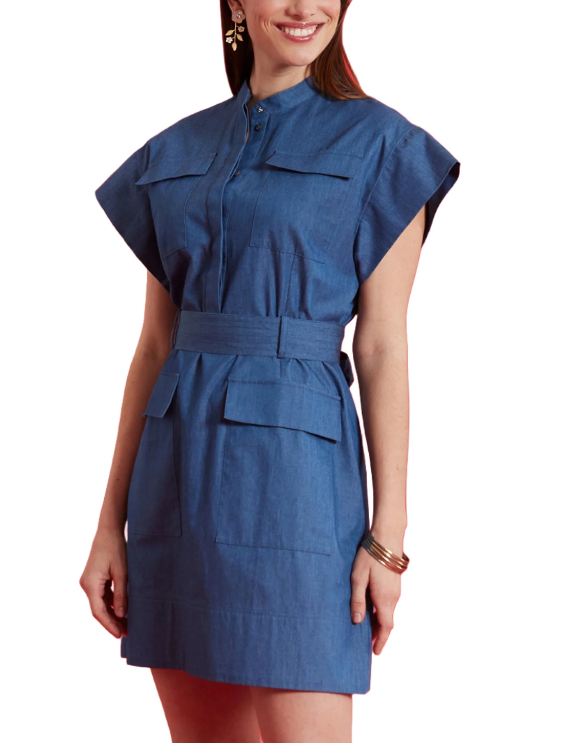 Tyler Boe Chambray Shirt Dress