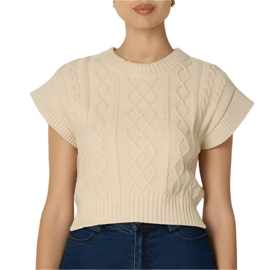 Cleobella Gigi Sweater Vest - Cream