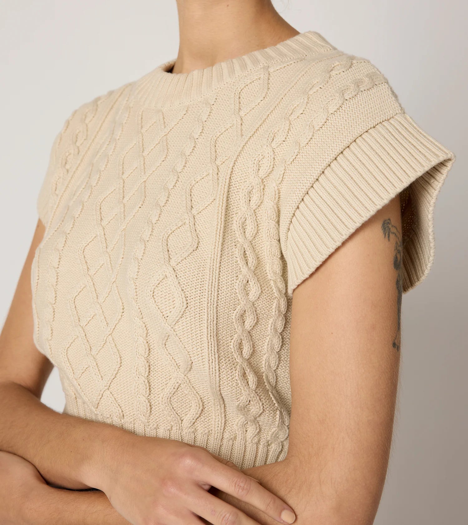 Cleobella Gigi Sweater Vest - Cream