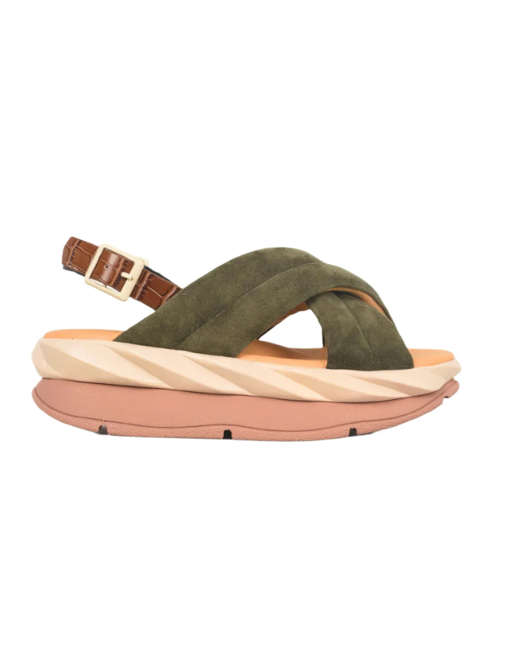 4CCCCEES Mellow Me Sandal - Moss Suede