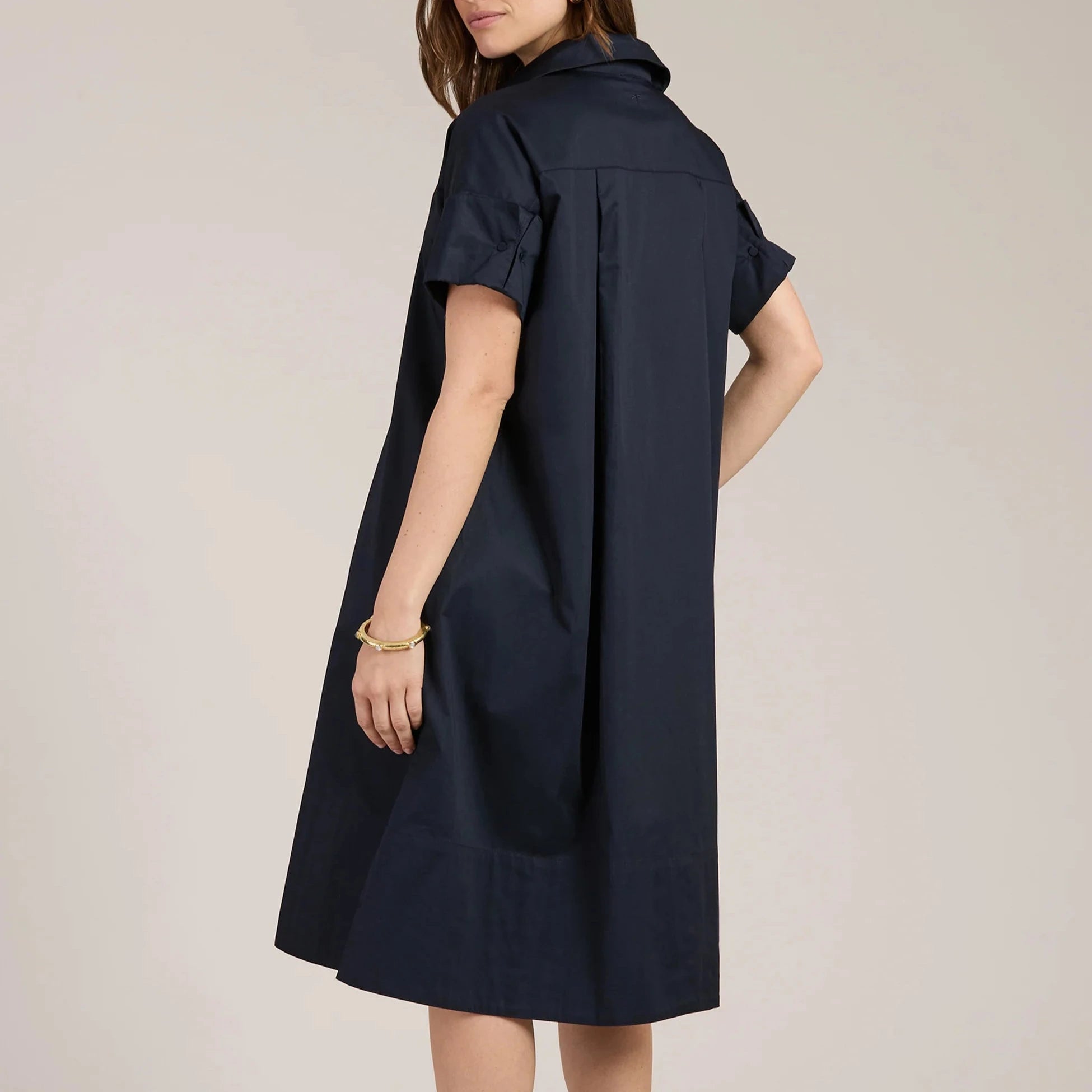 Tyler Boe Addie Midi Shirt Dress - Navy