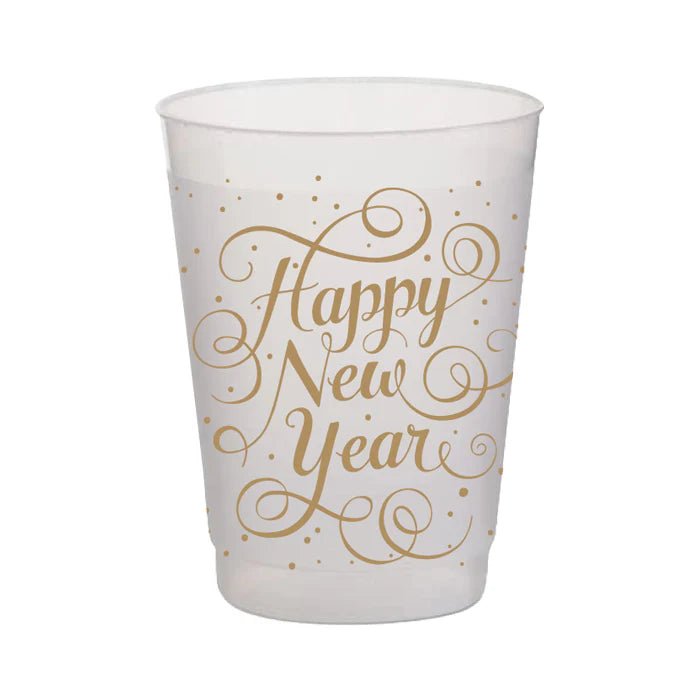 Happy New Year Frost Flex Cup - Gold