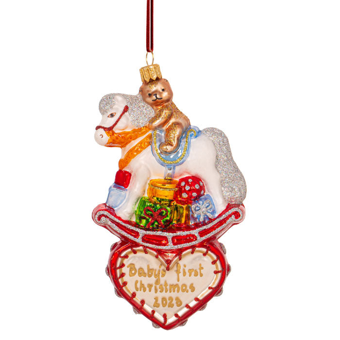 Rocking Horse on Heart First Christmas 2023