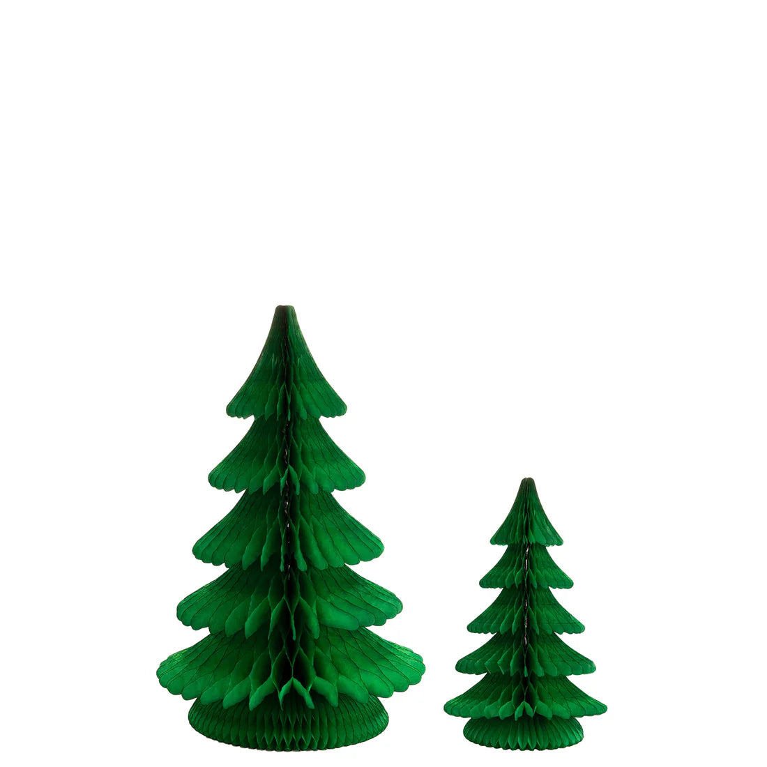 Honeycomb Holiday Tree Set Green - Large and Medium