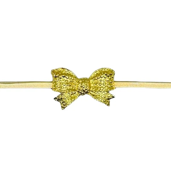 Garland Bow Stretch Gold Belt