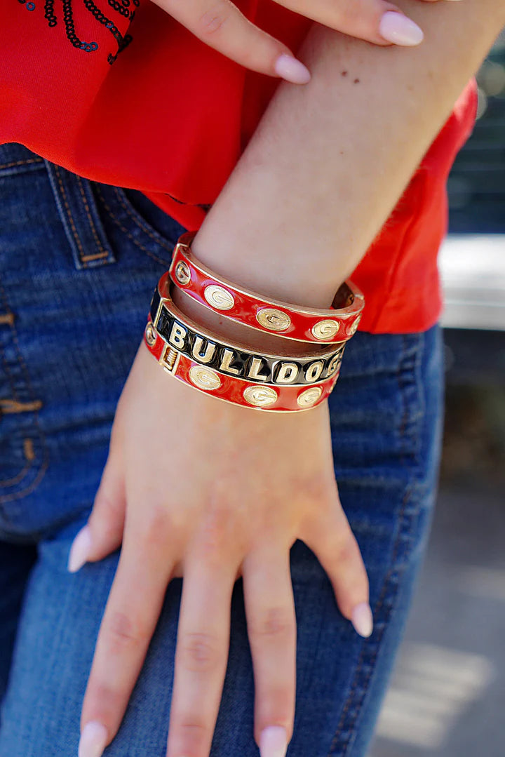 Georgia Bulldogs Enamel Bangle -  Black or Red