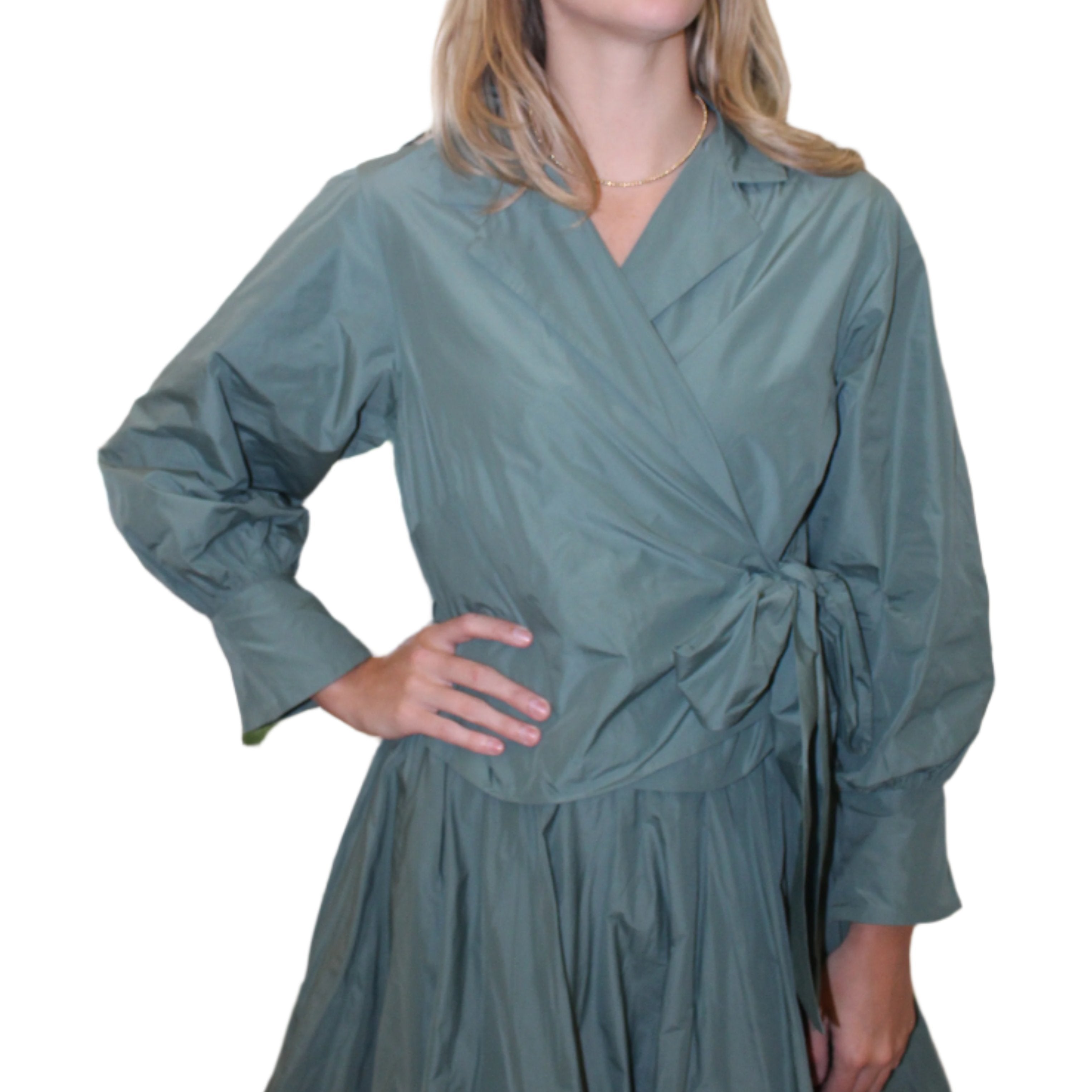 Les Filles D’ Ailleurs  Taffeta Wrap Blouse - 2 Colors