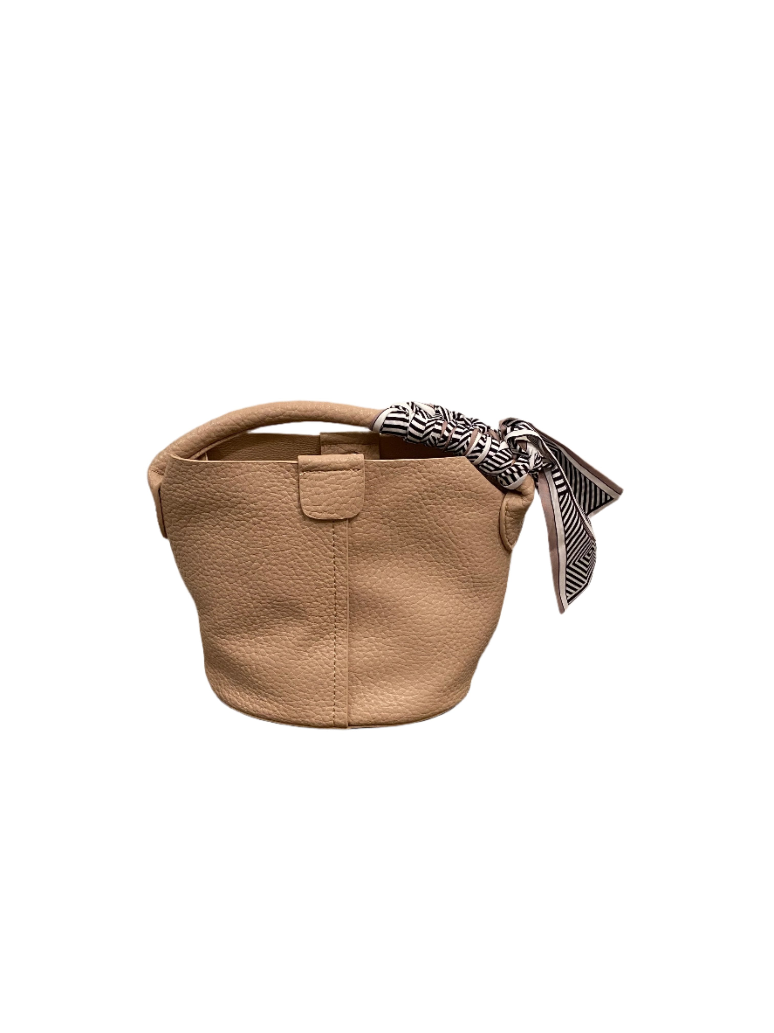 Mini Leather Scarf Tote  - (seven colors)