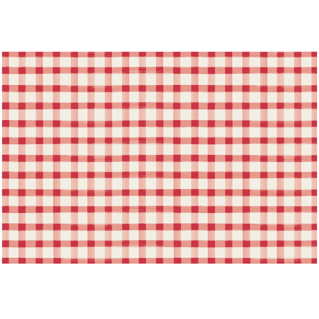 Red Painted Check Placemat