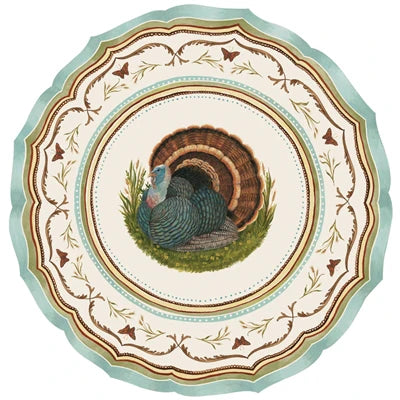 Heritage Turkey Round Paper Placemats