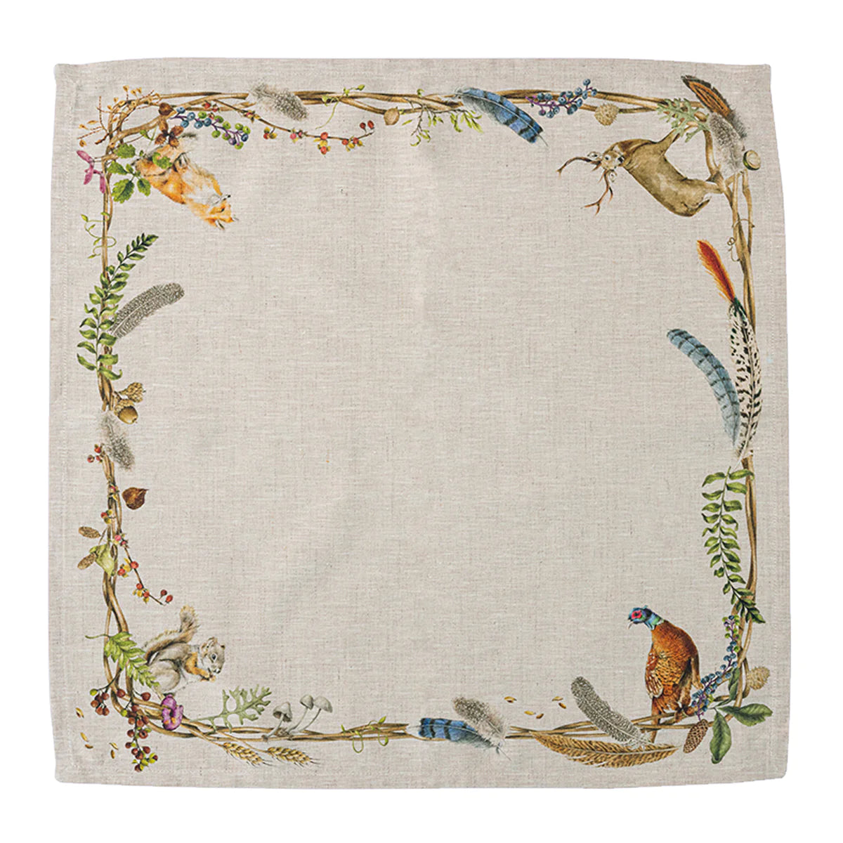 Juliska Forest Walk Napkin with Animals - Multi