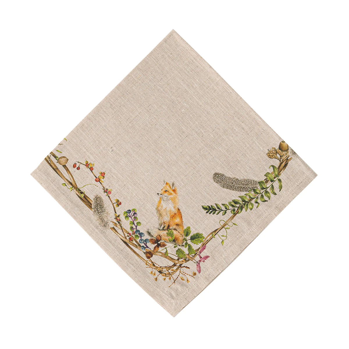 Juliska Forest Walk Napkin with Animals - Multi