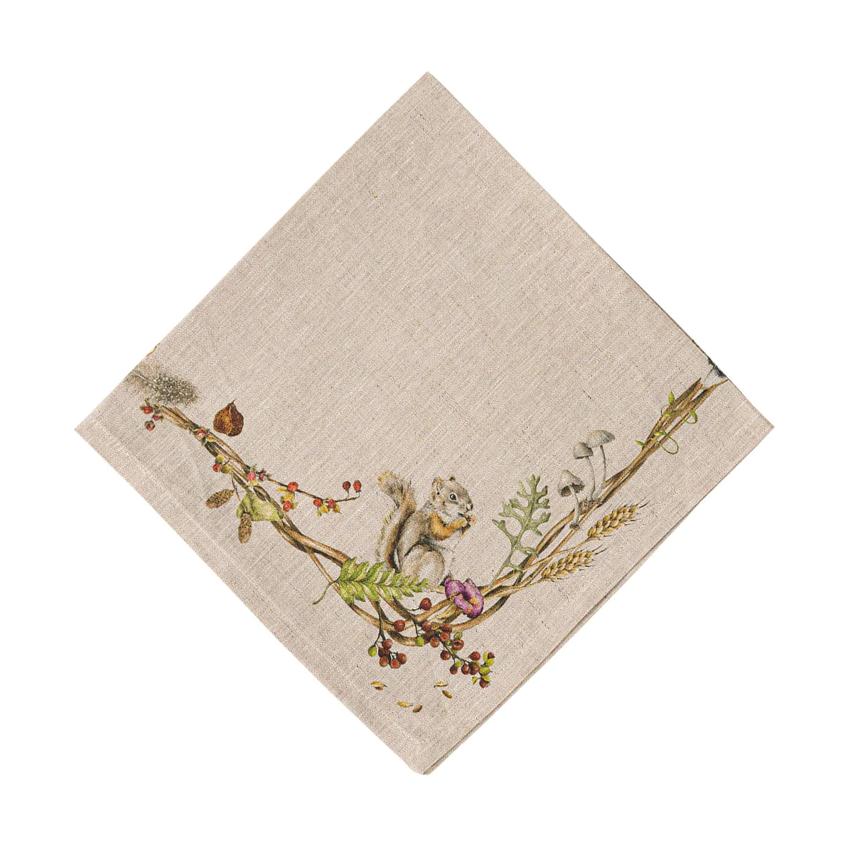 Juliska Forest Walk Napkin with Animals - Multi